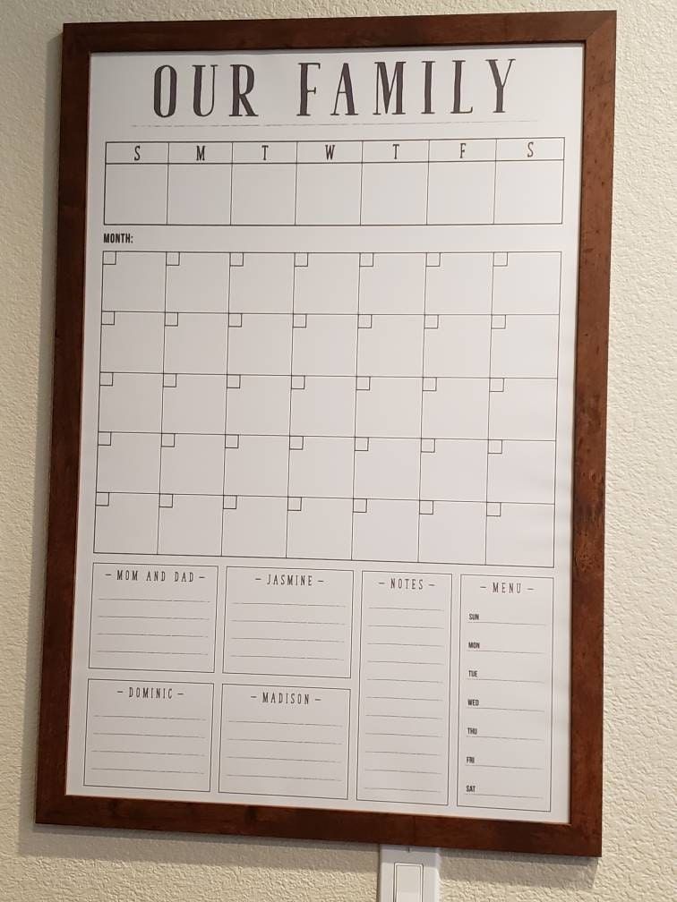Customer photo review of Week & Month Combo Vertical Whiteboard + 6 custom boxes | Swanson Style