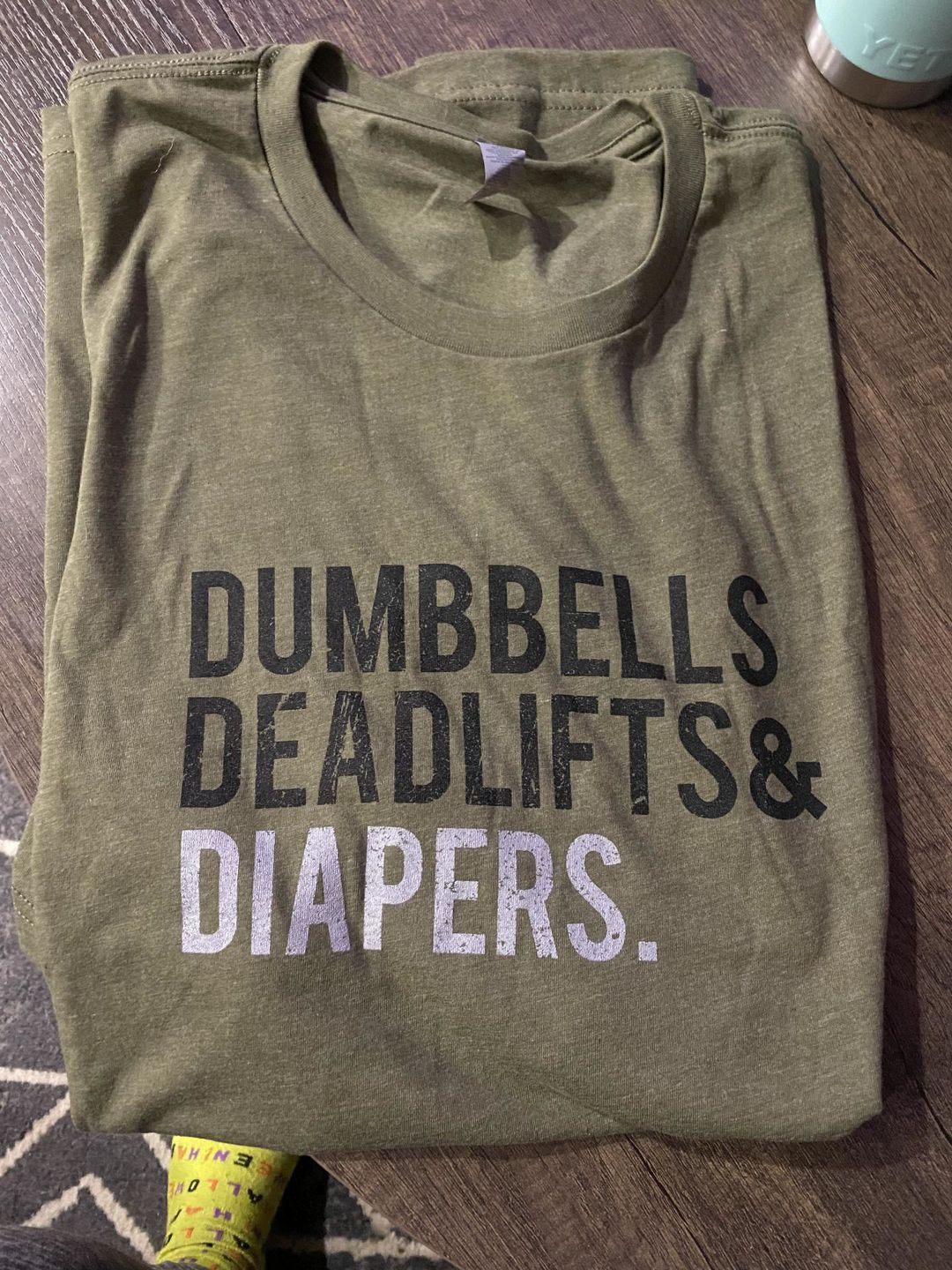 Customer photo review of Military Green Triple D T-Shirt