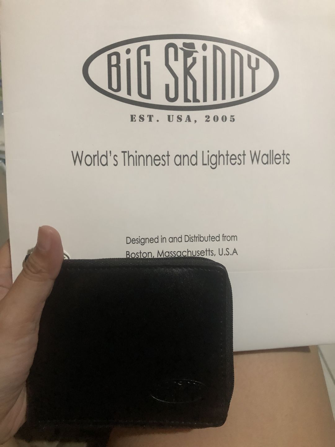 Customer photo review of RFID Leather Zipfold Black