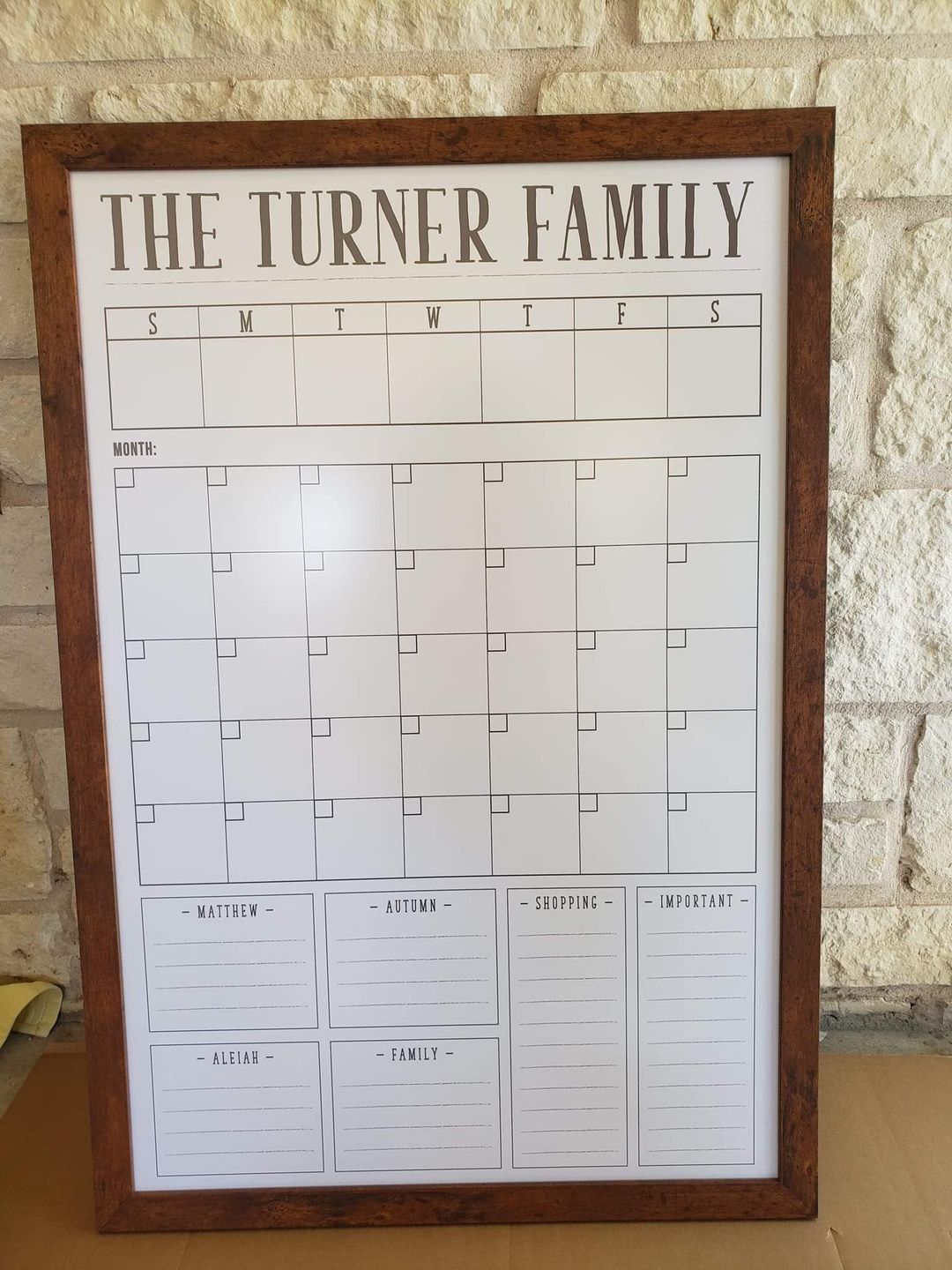 Customer photo review of Week & Month Combo Vertical Whiteboard + 6 custom boxes | Swanson Style