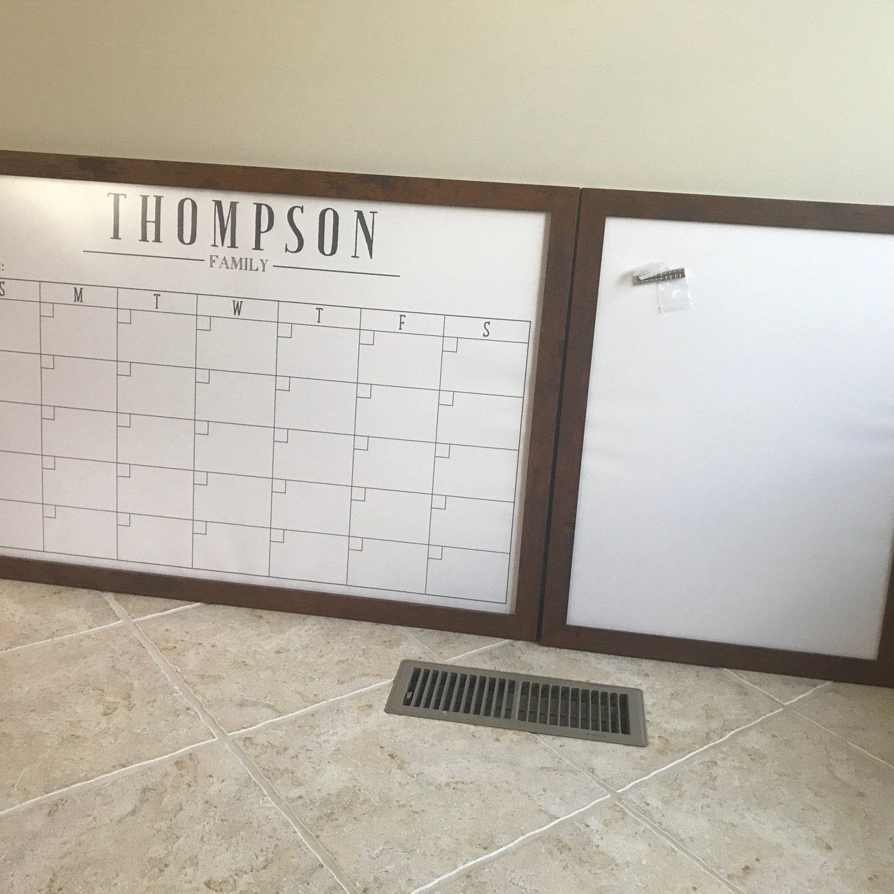 Customer photo review of Monthly Framed Horizontal Whiteboard | Swanson Style