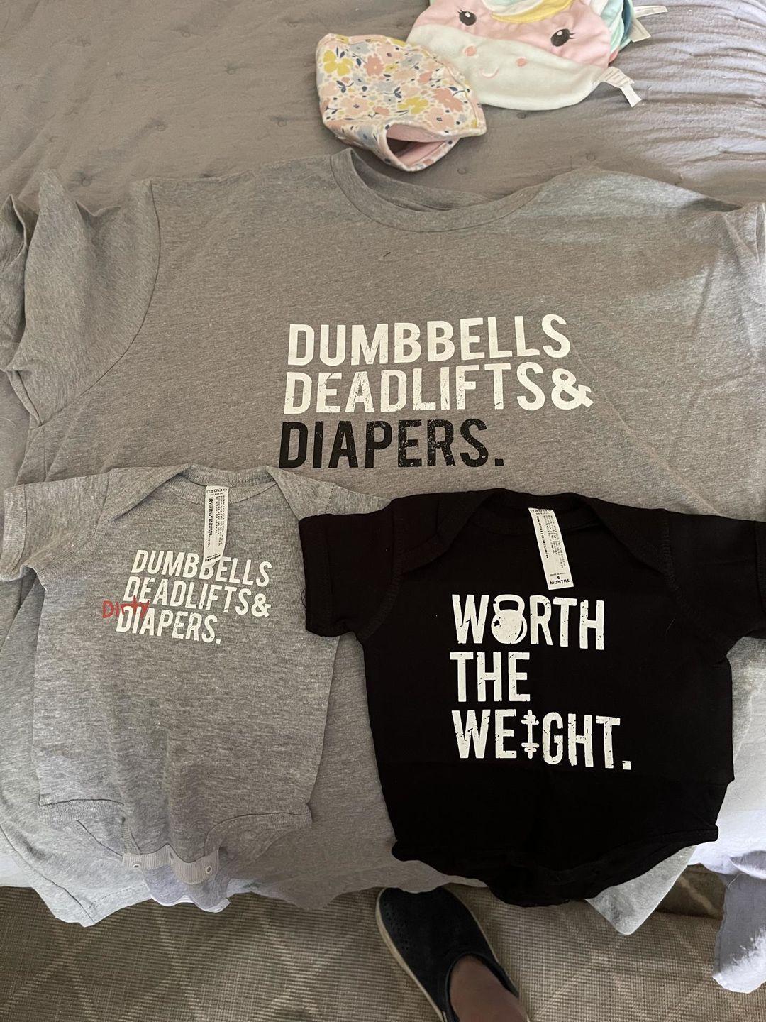 Customer photo review of Heather Grey Triple D T-Shirt