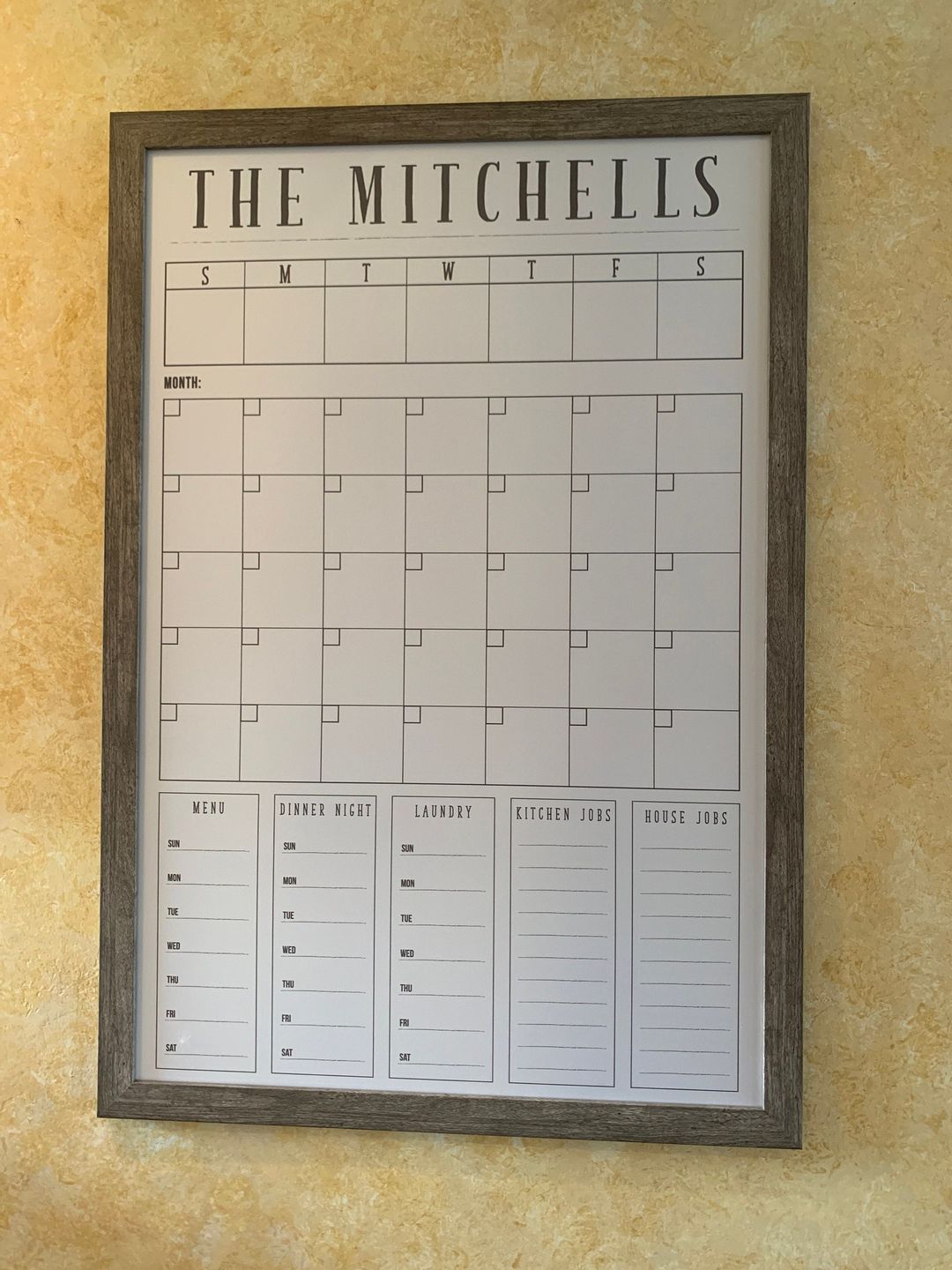Customer photo review of Week & Month Combo Vertical Whiteboard + 6 custom boxes | Swanson Style