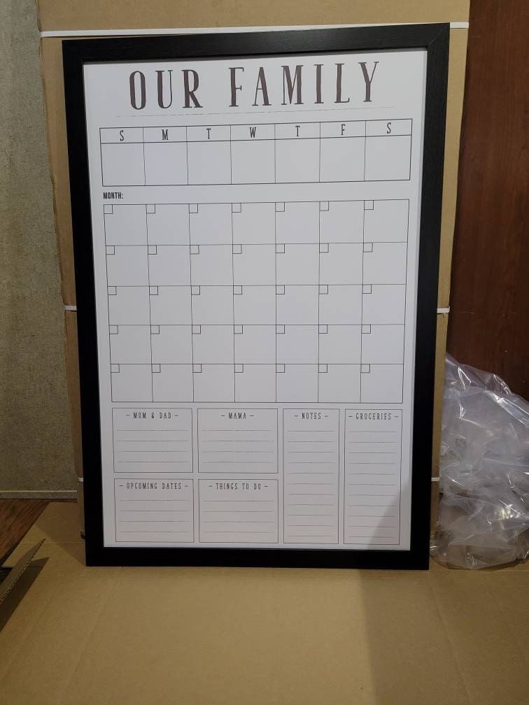 Customer photo review of Week & Month Combo Vertical Whiteboard + 6 custom boxes | Swanson Style