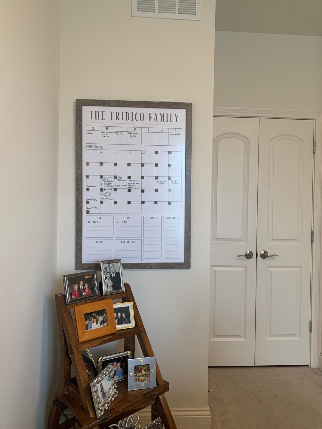 Customer photo review of Week & Month Combo Vertical Whiteboard + 6 custom boxes | Swanson Style