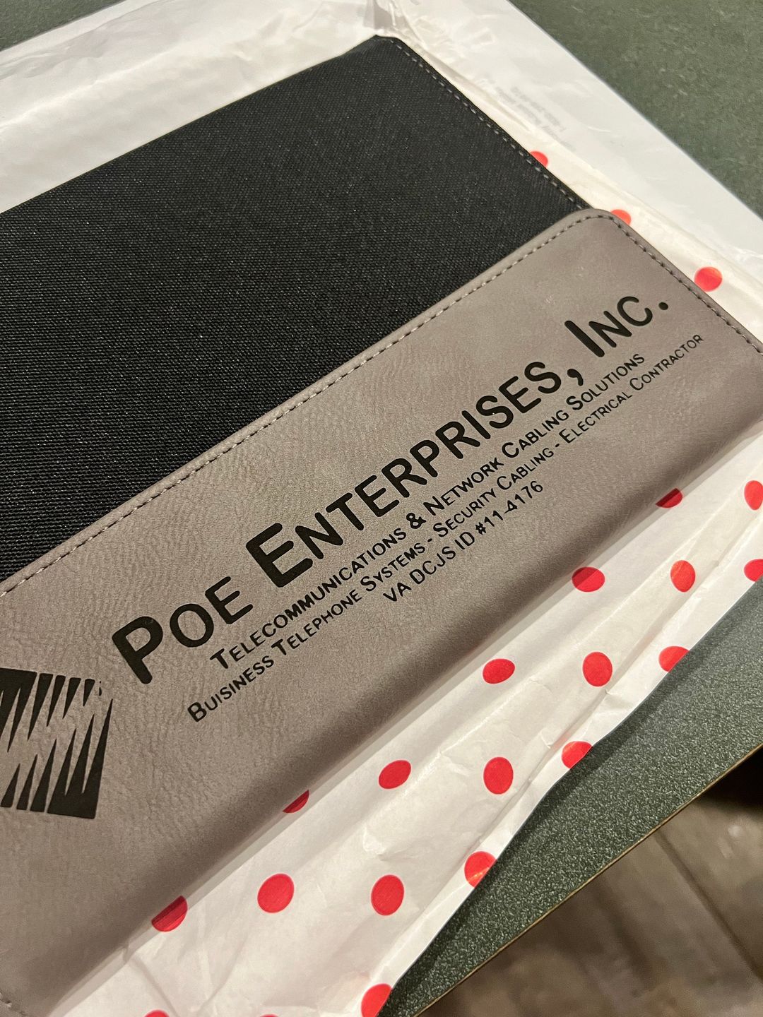 Customer photo review of Personalized Portfolio with Refillable Notepad