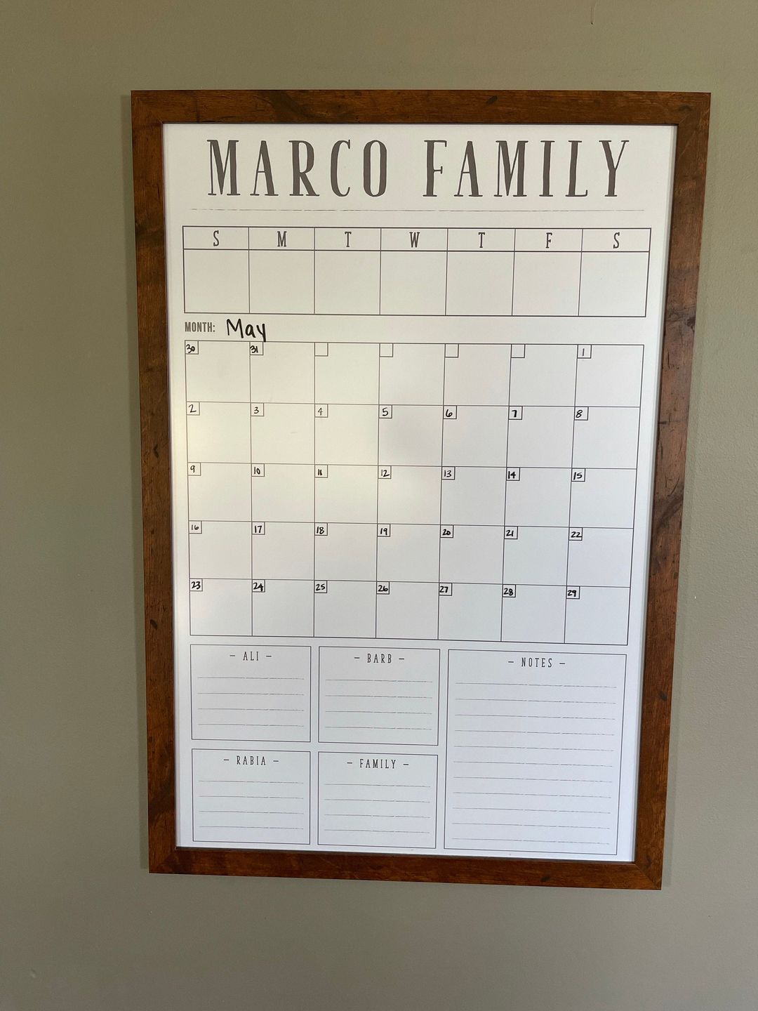 Customer photo review of Week & Month Combo Vertical Whiteboard + 6 custom boxes | Swanson Style