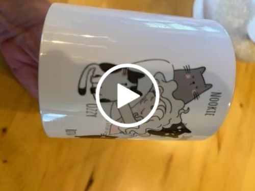 Customer video review of Personalized Cat Mug