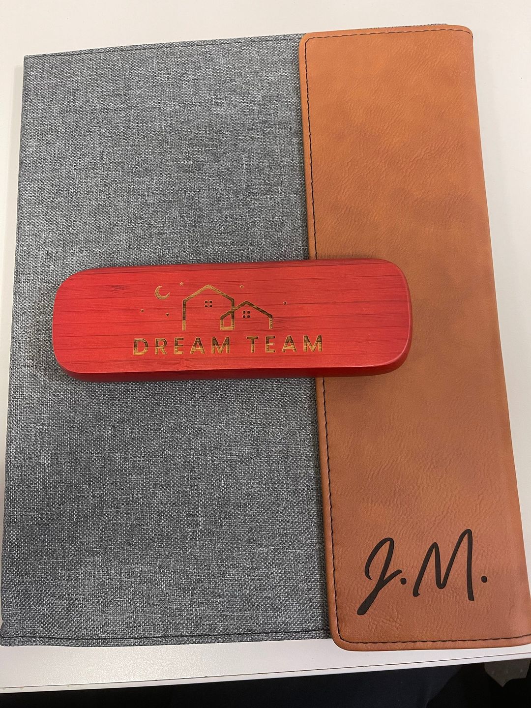 Customer photo review of Personalized Portfolio with Refillable Notepad