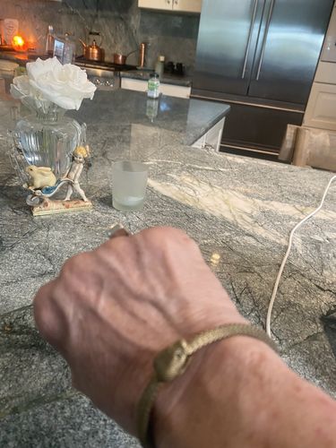 Customer photo review of Brass Ouroboros Bracelet