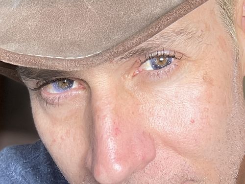 Customer photo review of Icoloured® Galaxy Purple Colored Contact Lenses