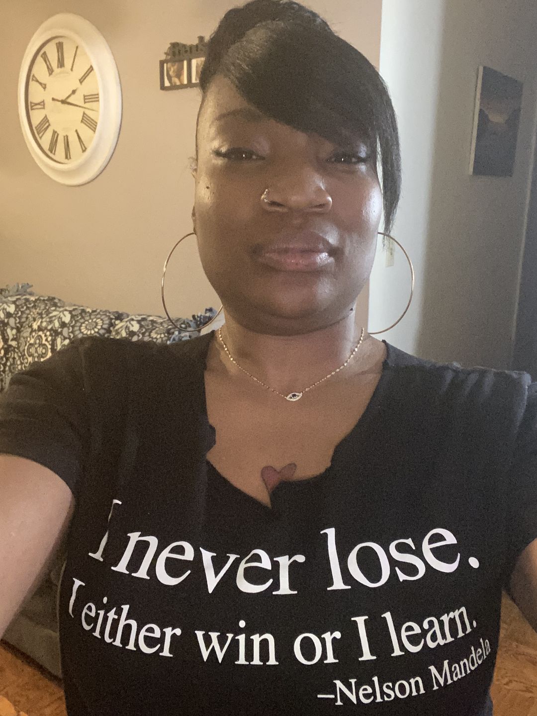 Customer photo review of I Never Lose -Nelson Mandela