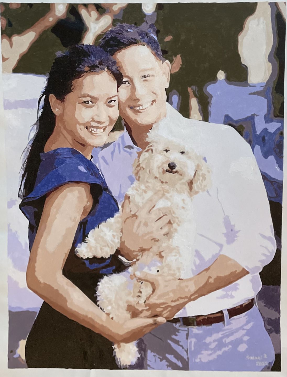 Customer photo review of Personalized Paint By Number Kits - Upload Any Photo