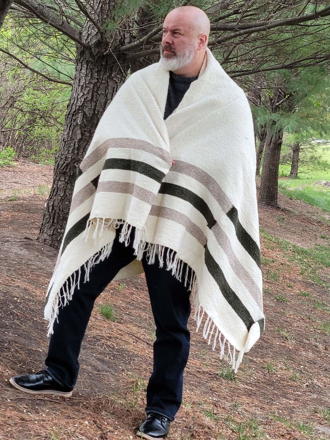Customer photo review of Boho Azteca Blanket | Mexican Handmade Blanket