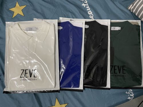 Customer photo review of Knit  Polo Tee - White Open Collar