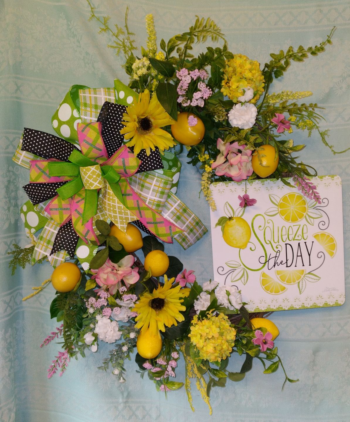 Customer photo review of Mounting Squares Bag of 100 - DECOE-002, attach a wreath sign, sign attachment