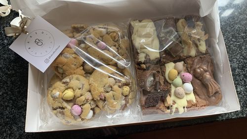 Customer photo review of Mixed Brownie Box (Gift Wrapped)
