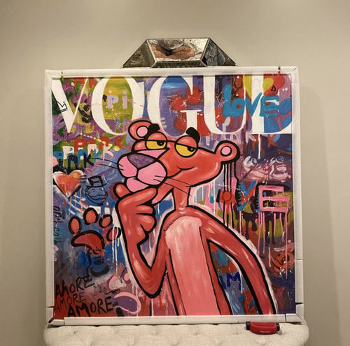 Customer photo review of Vogue Pink Panther Painting