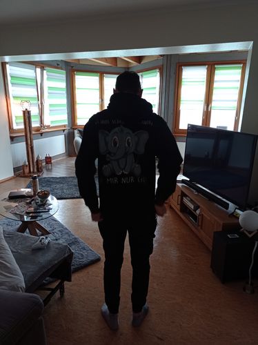 Customer photo review of Verstanden Elefant - Hoodie Unisex Backprint