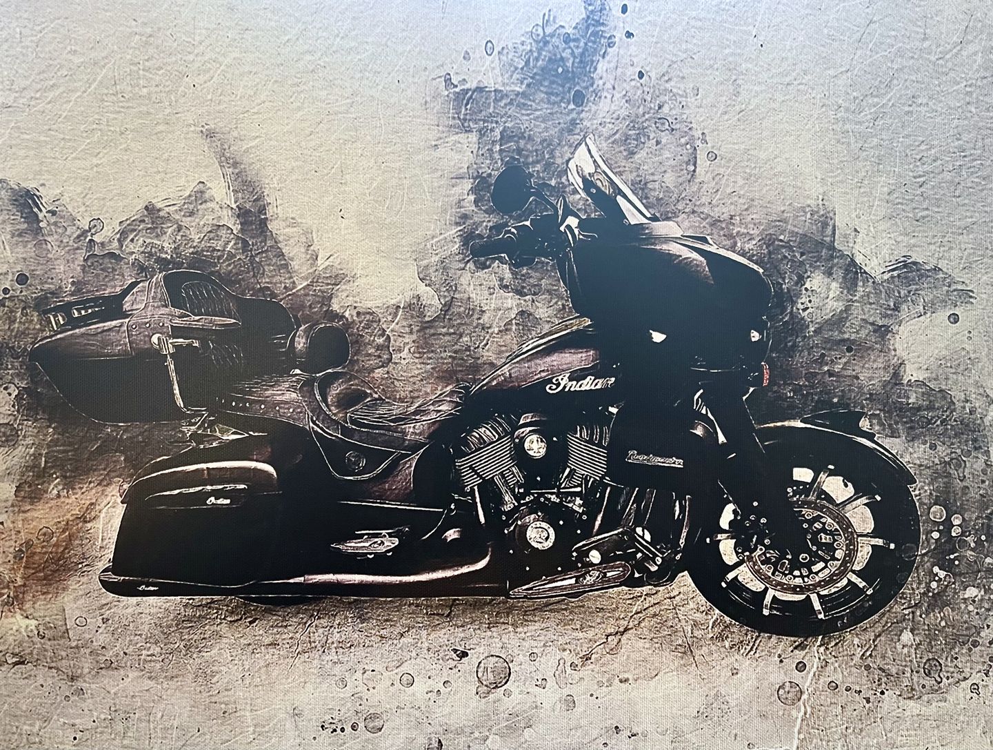 Customer photo review of Personalized Motocycle photo Painting