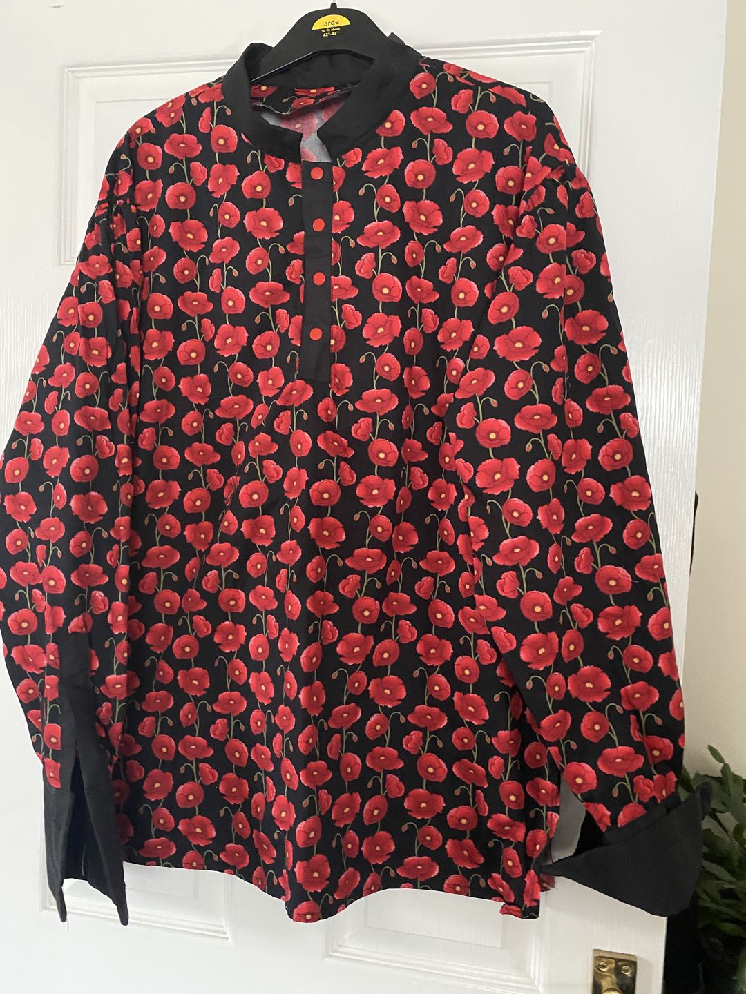 Customer photo review of Poppies Rose & Hubble Cotton Poplin Fabric