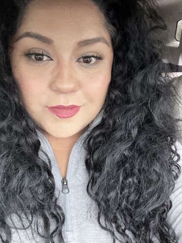 Customer photo review of Curly Ash Blonde