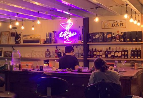 Customer photo review of Custom Name cocktail bar sign