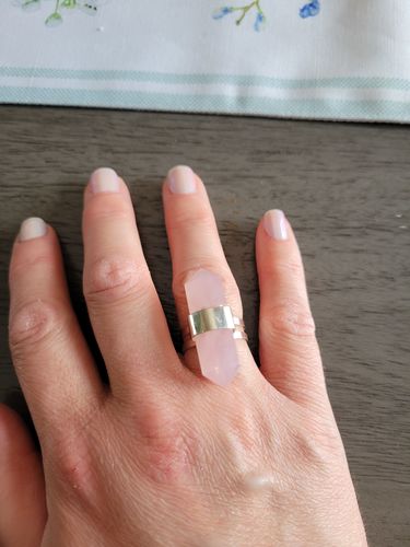 Customer photo review of Double Terminated Crystal Rings
