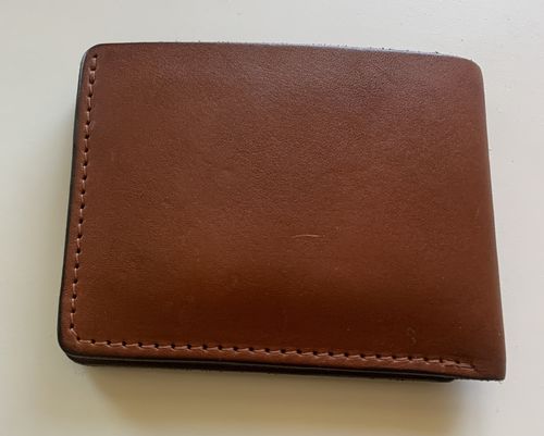 Customer photo review of No.55 | 'Chestnut' Men's Leather Bill Fold Wallet