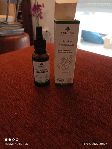 Customer photo review of Sarahbio - huile de pépins de figue de barbarie - 30 mL