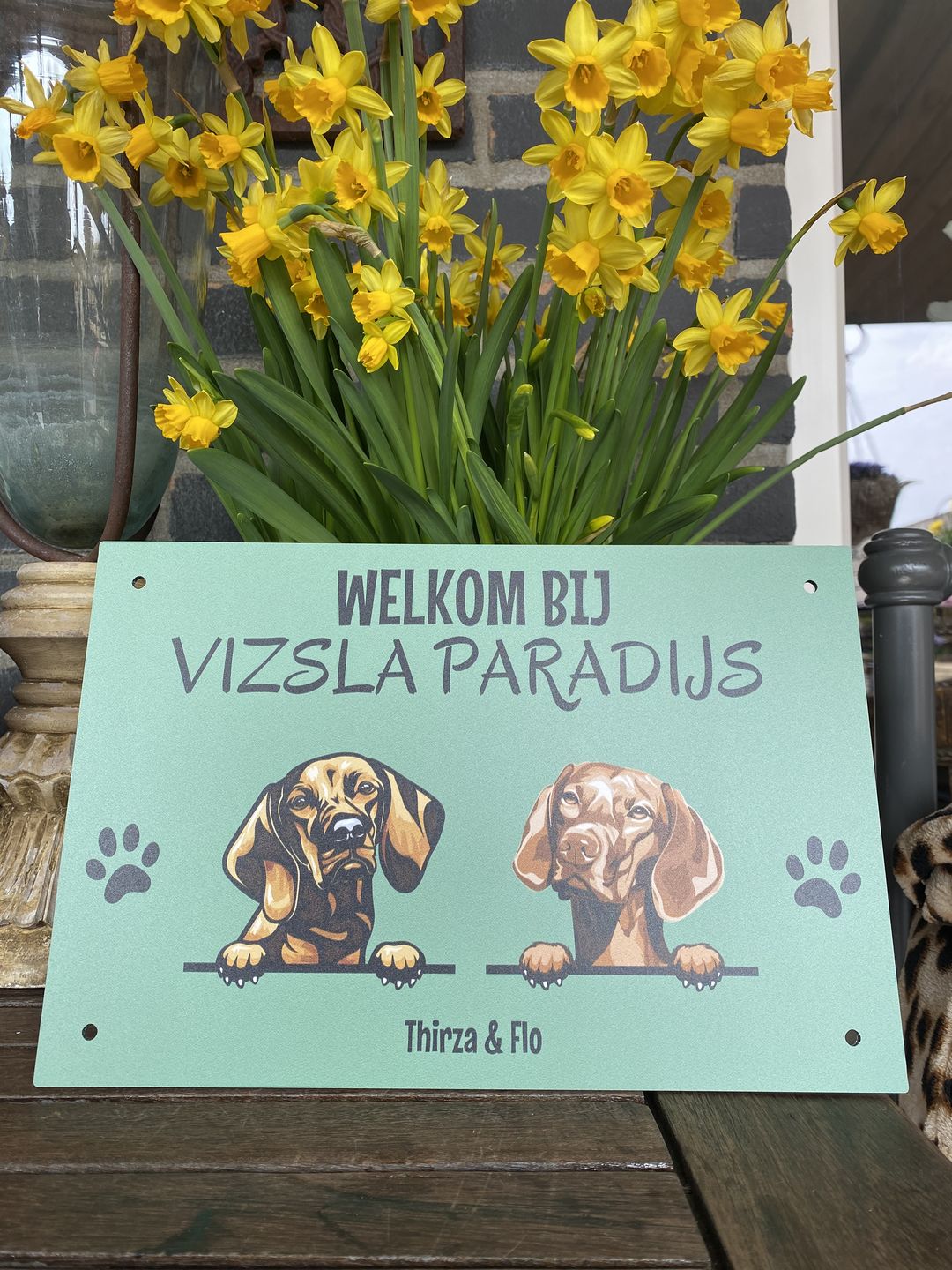 Customer photo review of Spionerende huisdieren- Gepersonaliseerde deurbord