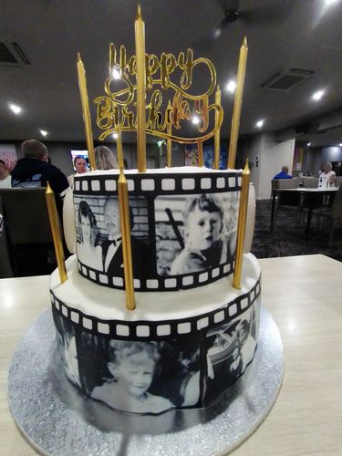 Customer photo review of Film Reel - Custom Edible Icing Image