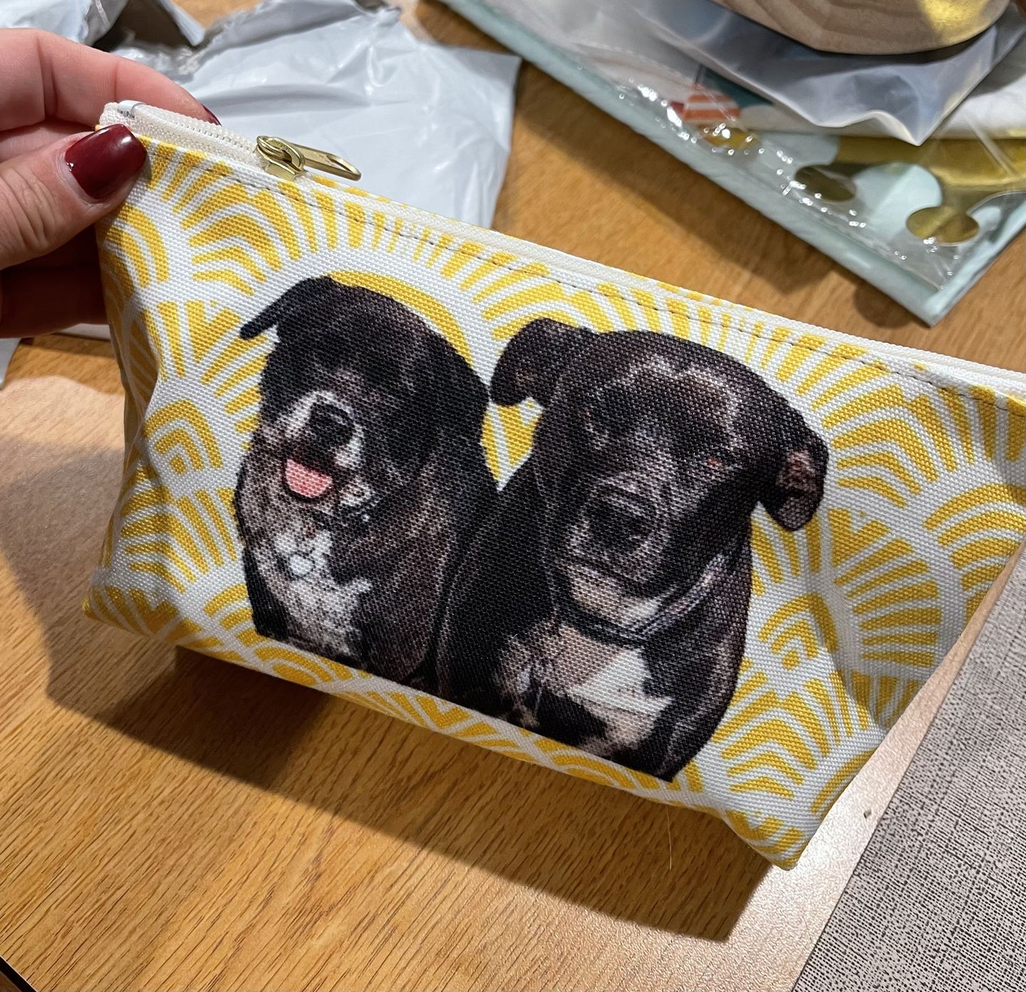 Customer photo review of Custom Pet Art Dopp Kit Bag