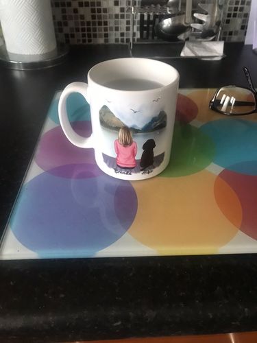 Customer photo review of Girl & Dogs - Life is better with a dog Personalised Mug