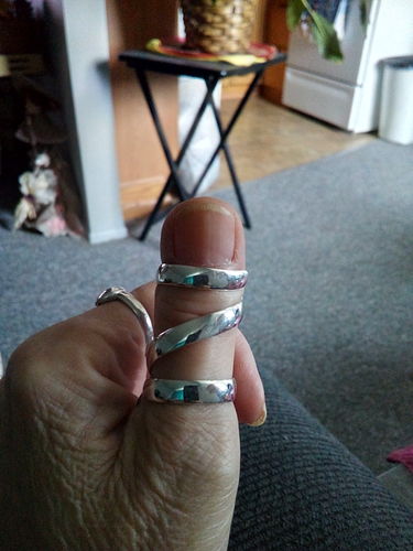 Customer photo review of Wrap Thumb Ring Sterling Silver