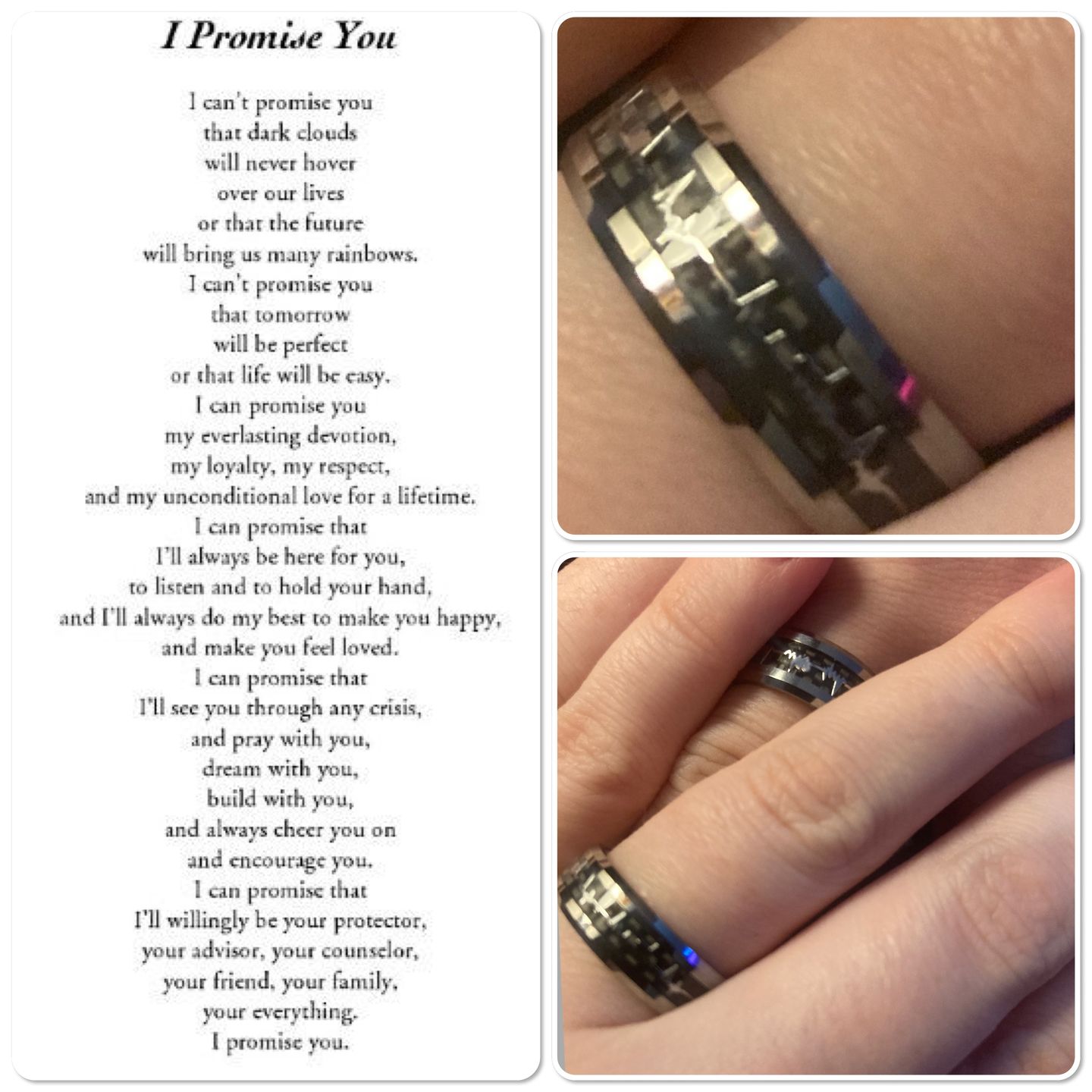 Customer photo review of The Heartbeat Wonder Ring Set