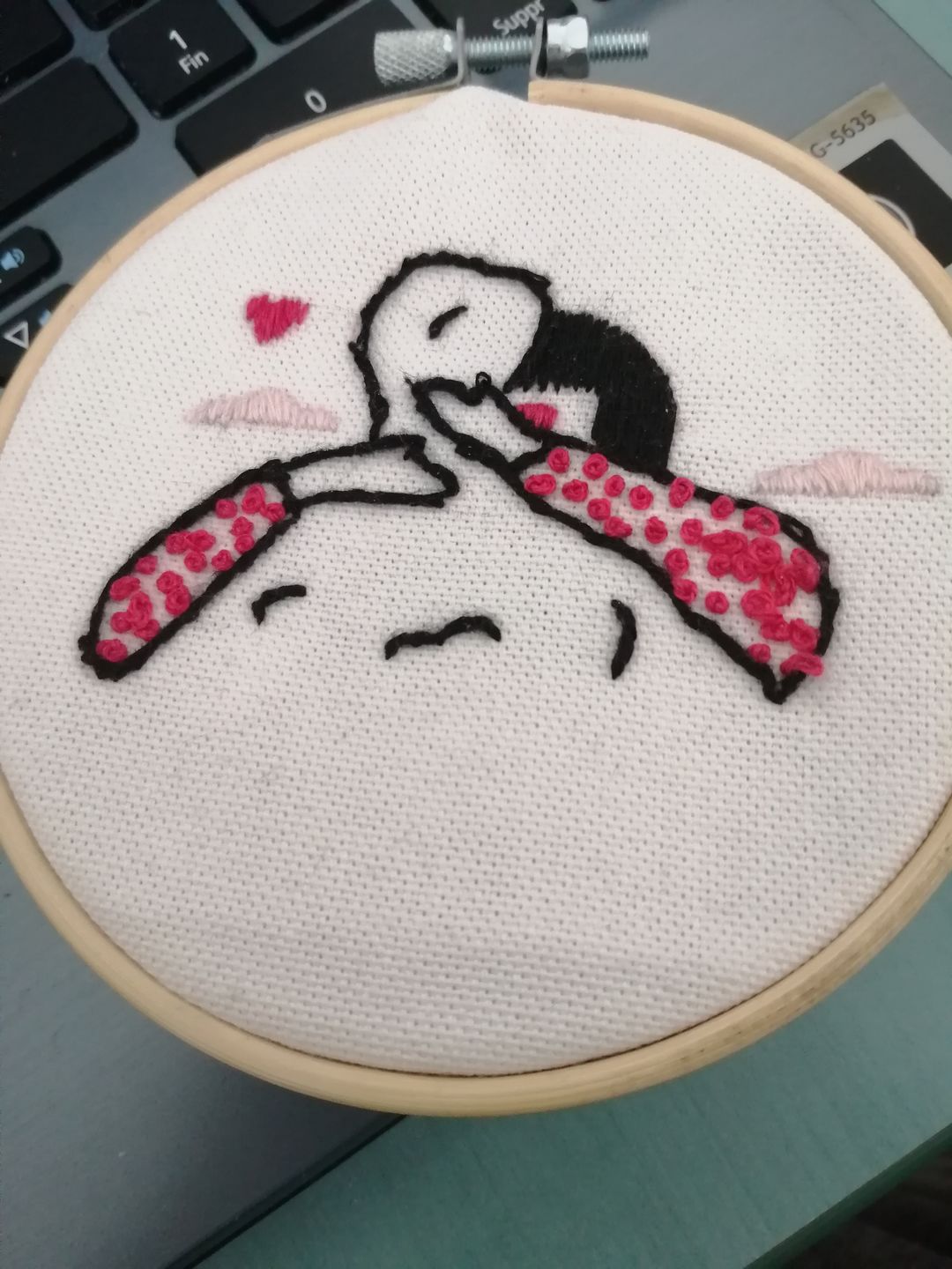Customer photo review of Kit Broderie - Tu me manques