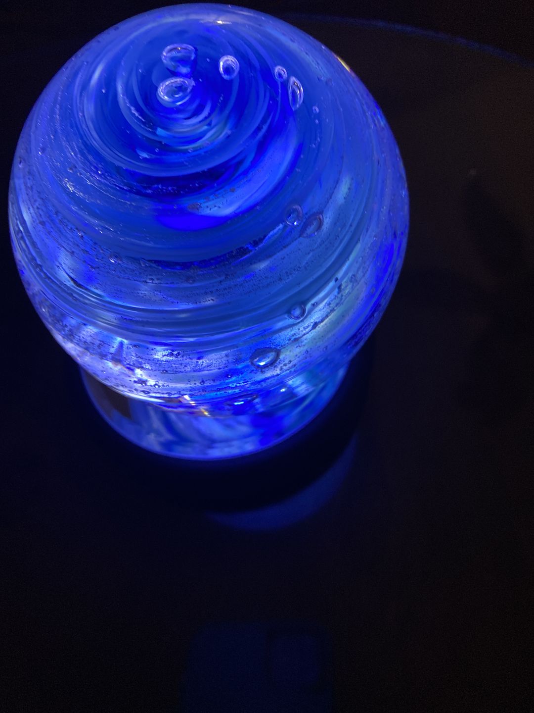 Customer photo review of Tranquil Swirl Paperweight with Cremation Ash