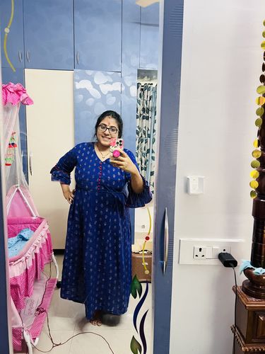 Customer photo review of Royal Blue Anarkali