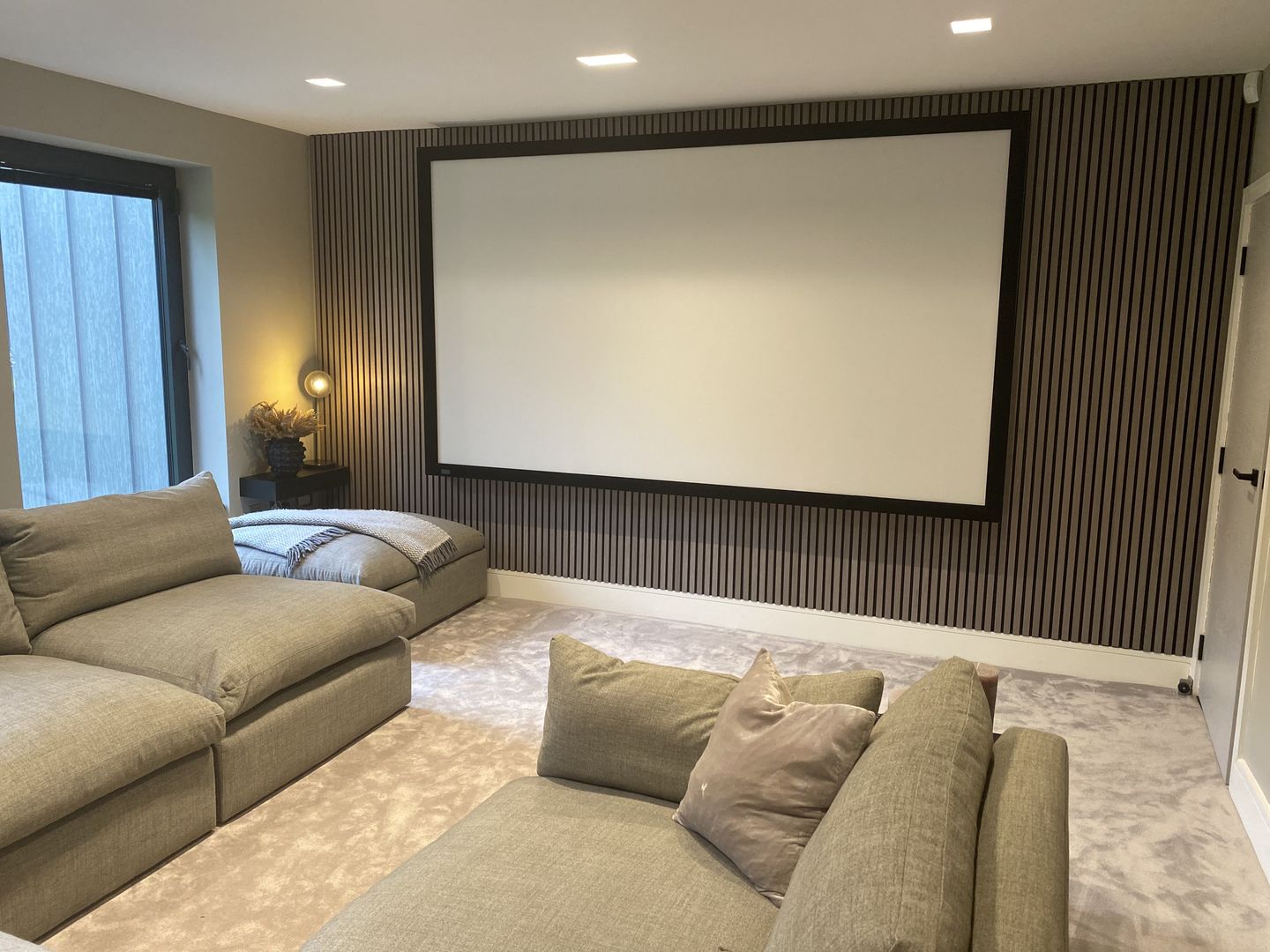Customer photo review of SlatWall Acoustic Grey Oak