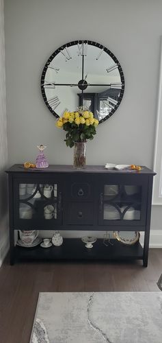Customer photo review of 32" Luxury Real Mirrored Clock
