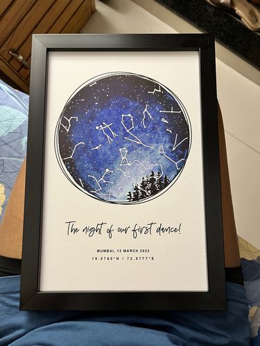 Customer photo review of Custom Star Map - Starry Night