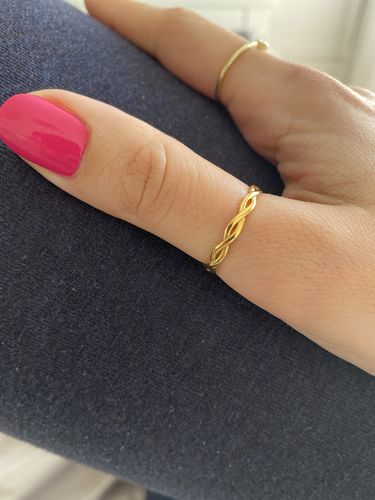 Customer photo review of Braided Ring - Gold