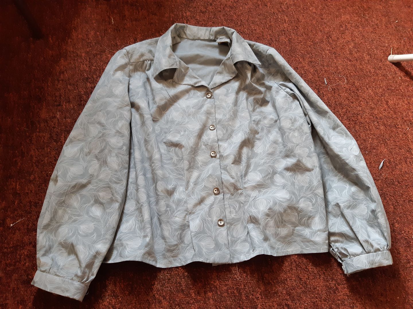 Customer photo review of Delicate Fern Rose & Hubble Cotton Poplin Fabric