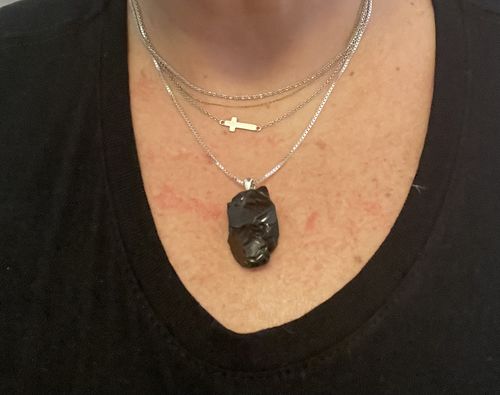 Customer photo review of Handmade Silver Elite Shungite Necklace -EMF Stone
