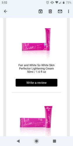 Customer photo review of Fair and White Exclusive Whitenizer Body Lotion 500 ml / 16.90 fl oz