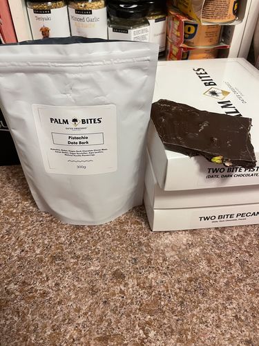 Customer photo review of Pistachio Date Bark