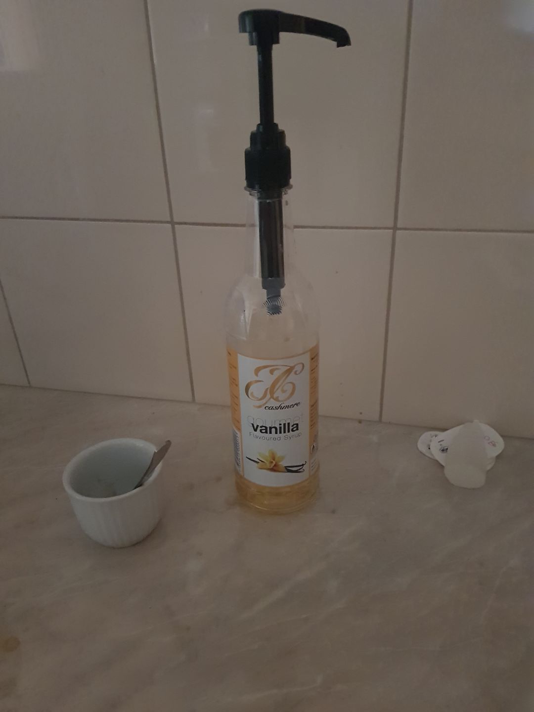Customer photo review of Vanilla Coffee Syrup