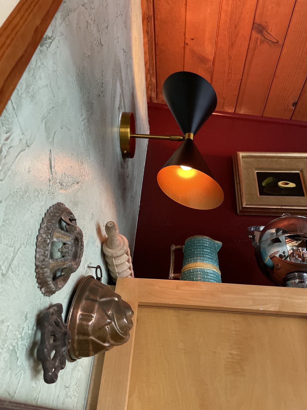 Customer photo review of Mid-Century Modern Black Wall Sconce