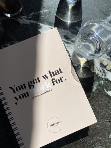 Customer photo review of You Get What You Work For 2022 Planner